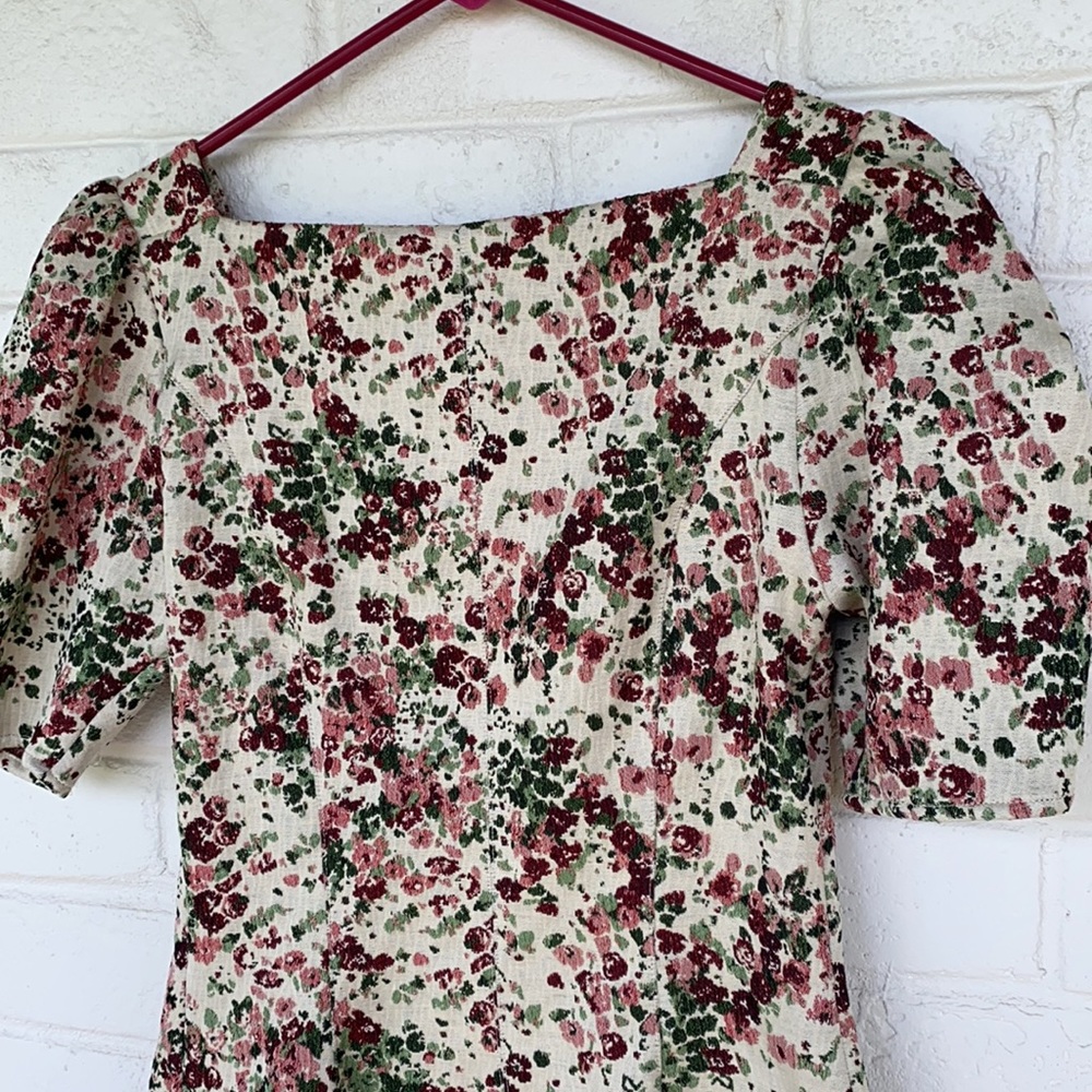 Anthropologie Floral Blouse - Pink and Green - Picture 9 of 12